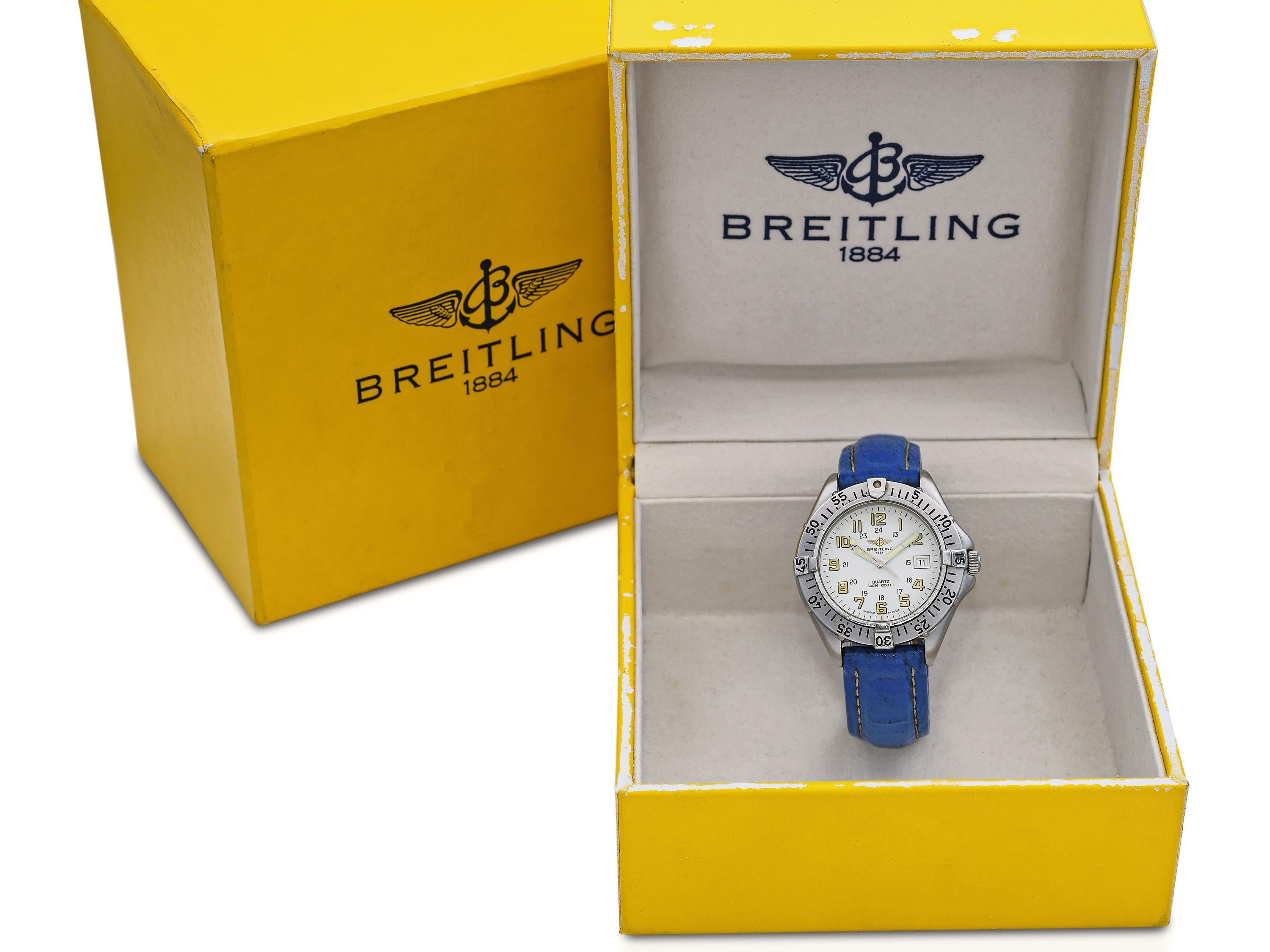 Reloj Breitling Colt Acero Inoxidable Fecha Cuarzo Hombre Ref. A57035 en Bueno estado para la venta en New York, NY