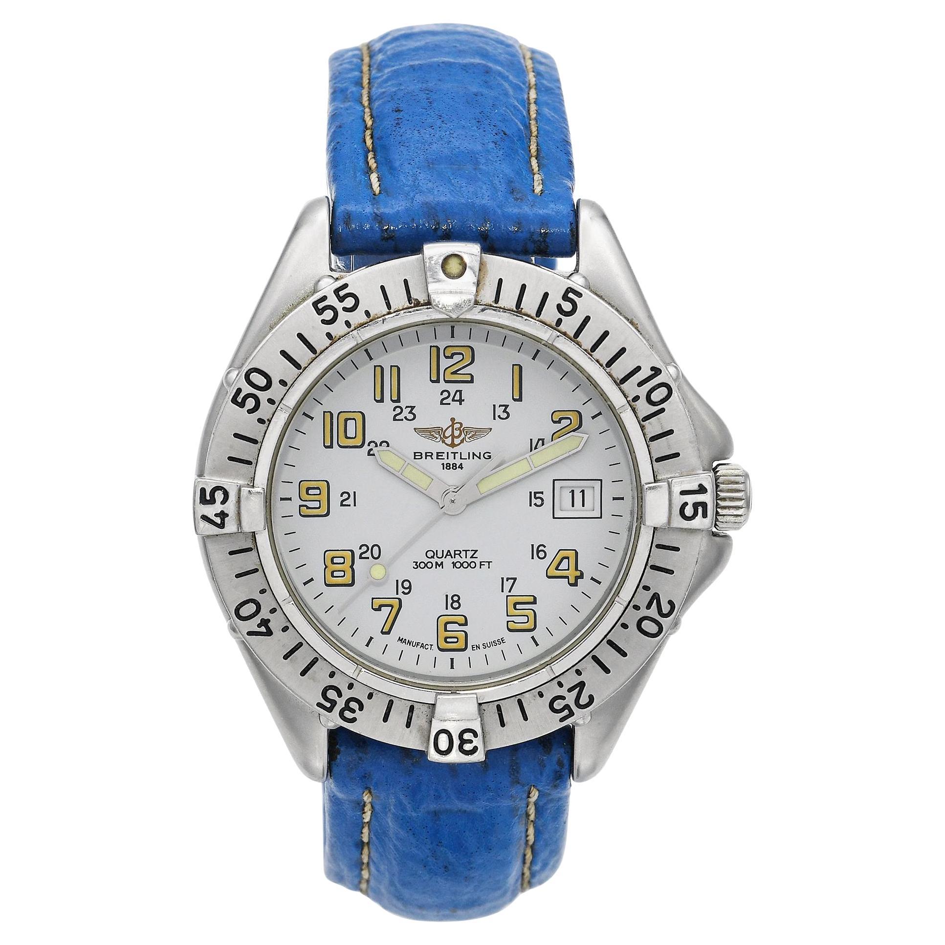 Breitling Colt Edelstahl Datum Quarz Herrenuhr Ref. A57035