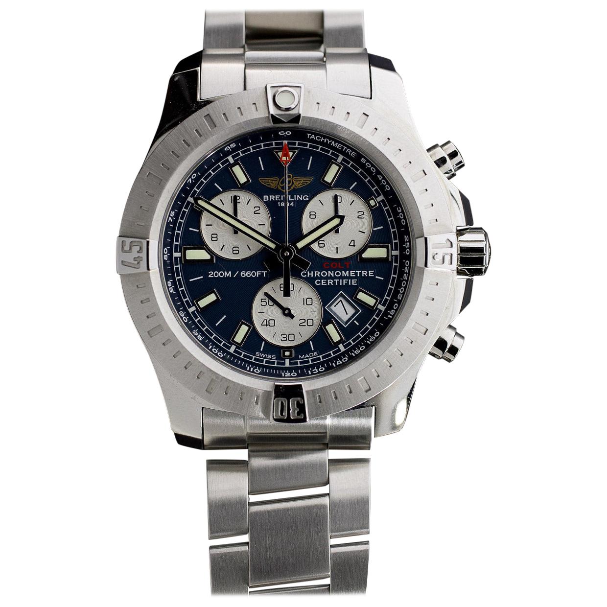 Breitling Colt Stainless Steel Watch A73380 For Sale