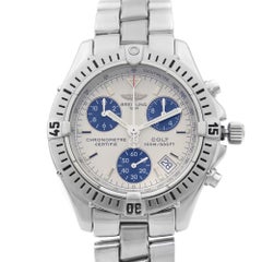 Breitling Colt Stahl Silber konzentrierte Sticks Zifferblatt Quarz Herrenuhr A73350