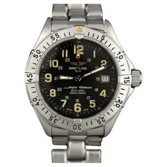 Vintage Breitling Colt Superocean Ref. A17040 Mens Diver Automatic Stainless Steel Watch