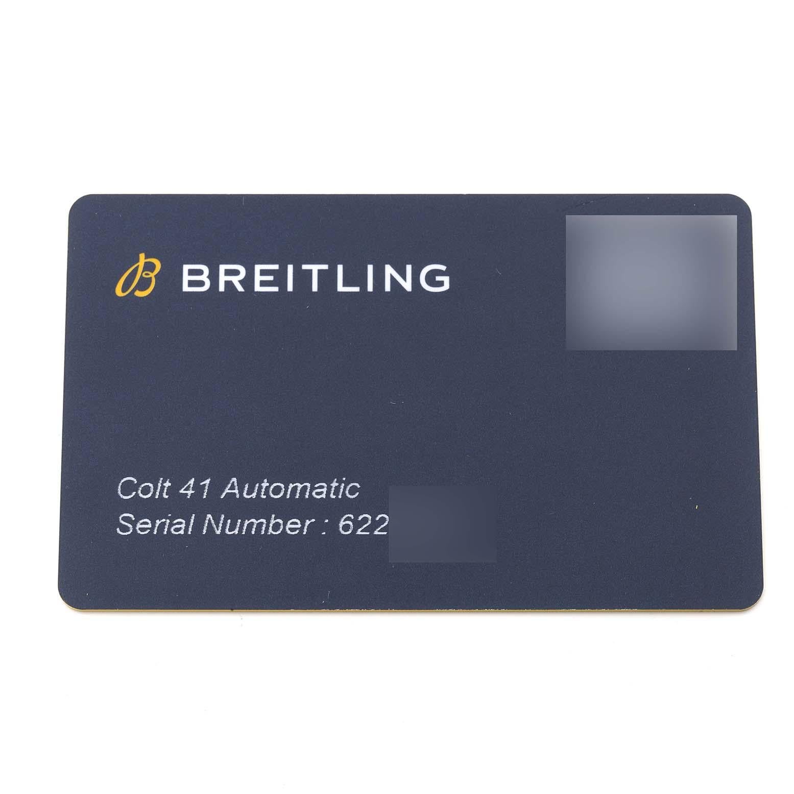 Breitling Colt Weißes Zifferblatt Automatik-stahl-Herrenuhr A17313 Box Card 4