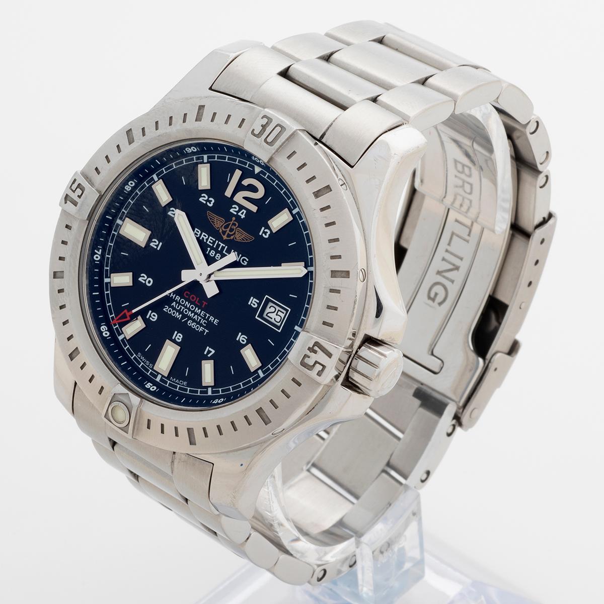 Reloj de pulsera Breitling Colt Ref A17388. Caja de 44 mm, acero inoxidable, año c2010 en Excelente estado para la venta en Canterbury, England