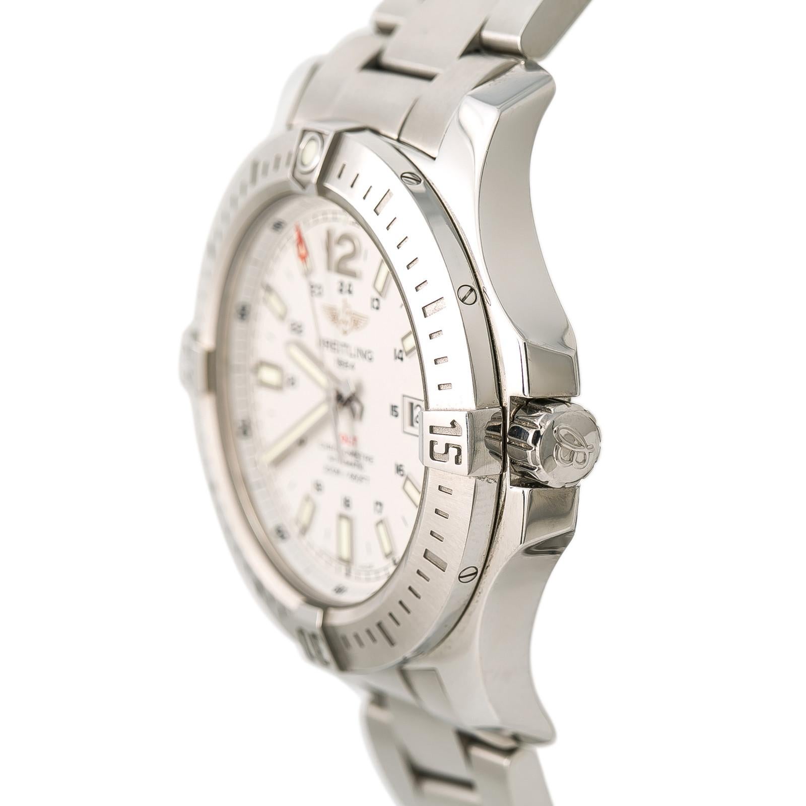 Contemporary Breitling Colt A17388, White Dial Certified Authentic For Sale