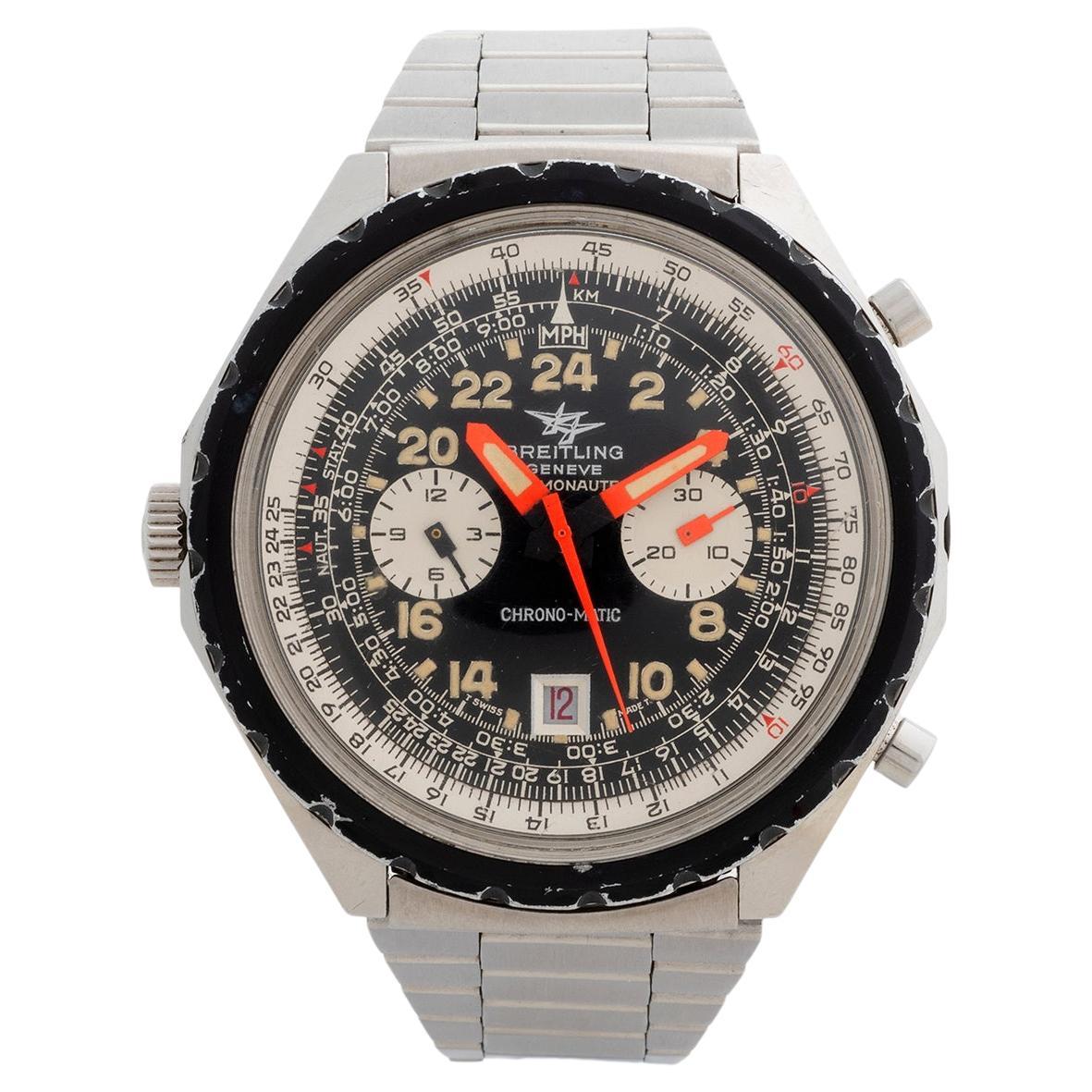 Breitling Cosmonaute Chrono-matic Wristwatch 1809, Call 11, 48mm Case. c1970. For Sale