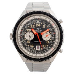 Retro Breitling Cosmonaute Chrono-matic Wristwatch 1809, Call 11, 48mm Case. c1970.