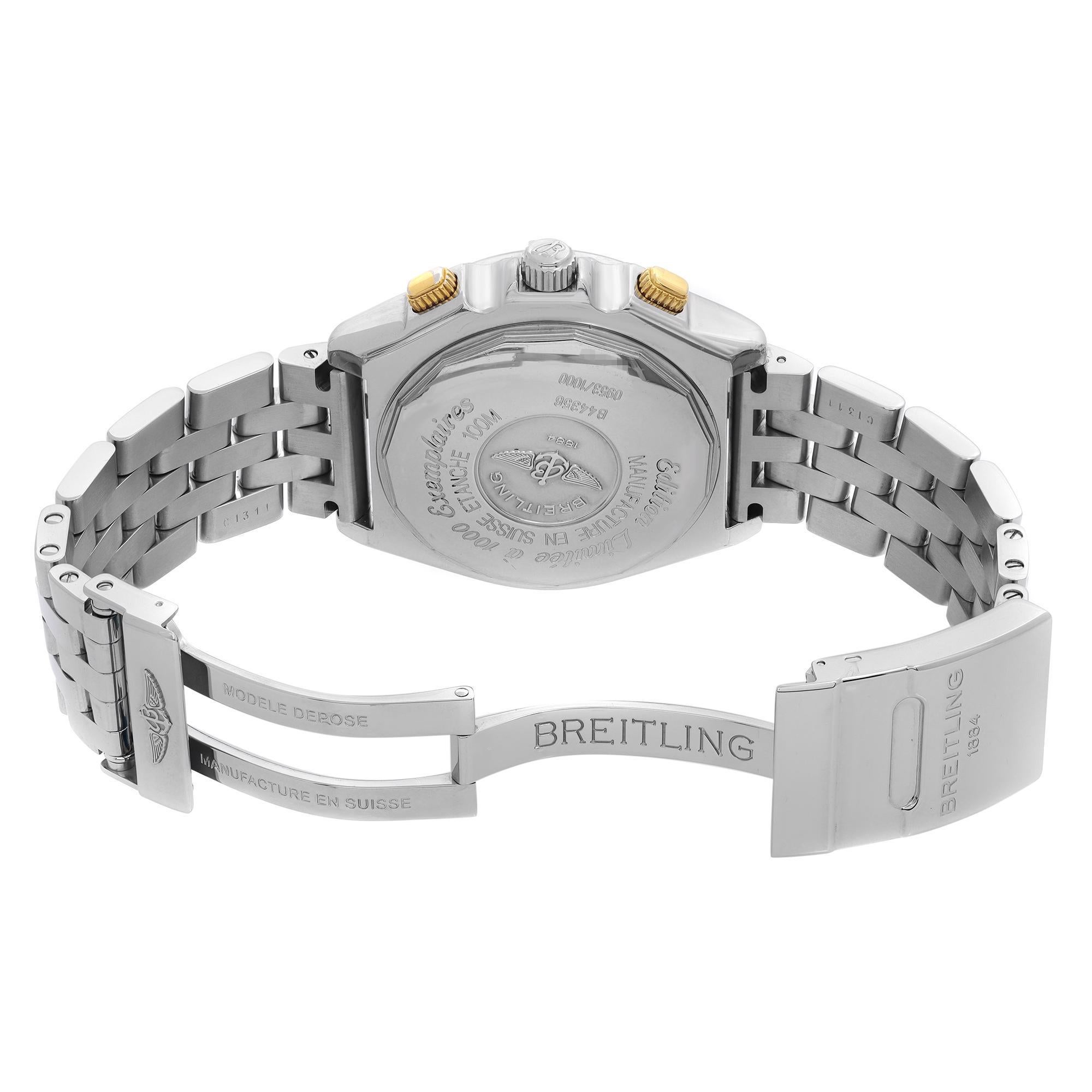 Breitling Crosswind Limited Steel White Dial Automatic Watch B44356 In Excellent Condition For Sale In New York, NY