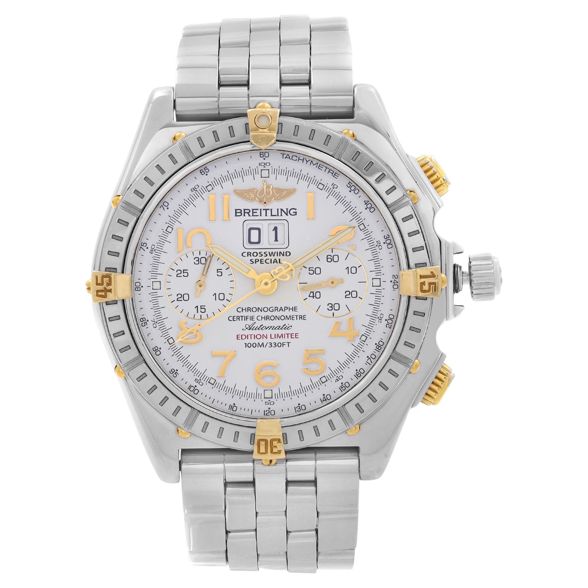Breitling Crosswind Limited Steel White Dial Automatic Watch B44356 For Sale