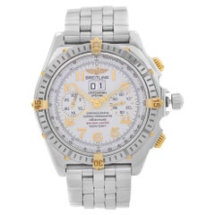 Breitling Montre automatique à remontage croisé en acier avec cadran blanc limité B44356