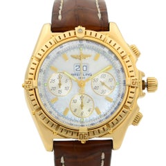 Breitling Crosswind Chronograph 18K Gold MOP Zifferblatt Automatik Herrenuhr K44355
