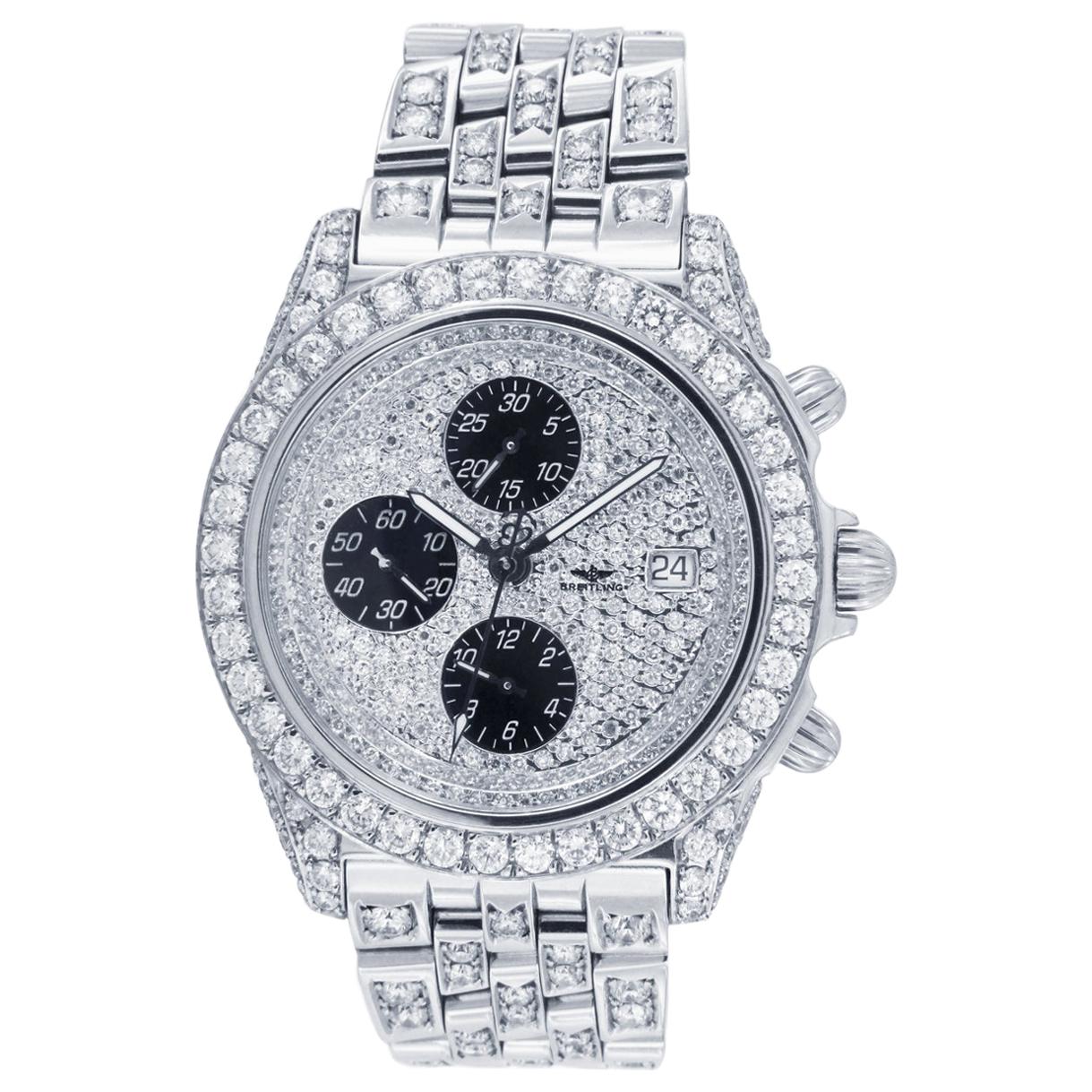 Breitling Crosswind Chronograph Automatic Diamond Watch A13355