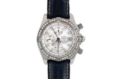 Breitling Diamond Bezel Platinum Watch