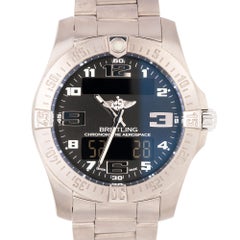 Breitling E79363 Aerospace Titanium Gray Digital Dial Watch