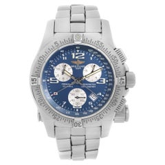Breitling Emergency Mission Chronograph Steel Blue Dial Quartz Watch A73321