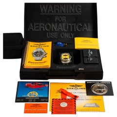 Used Breitling Emergency Wristwatch ref E76321, 43 mm titanimm case, yellow dial..