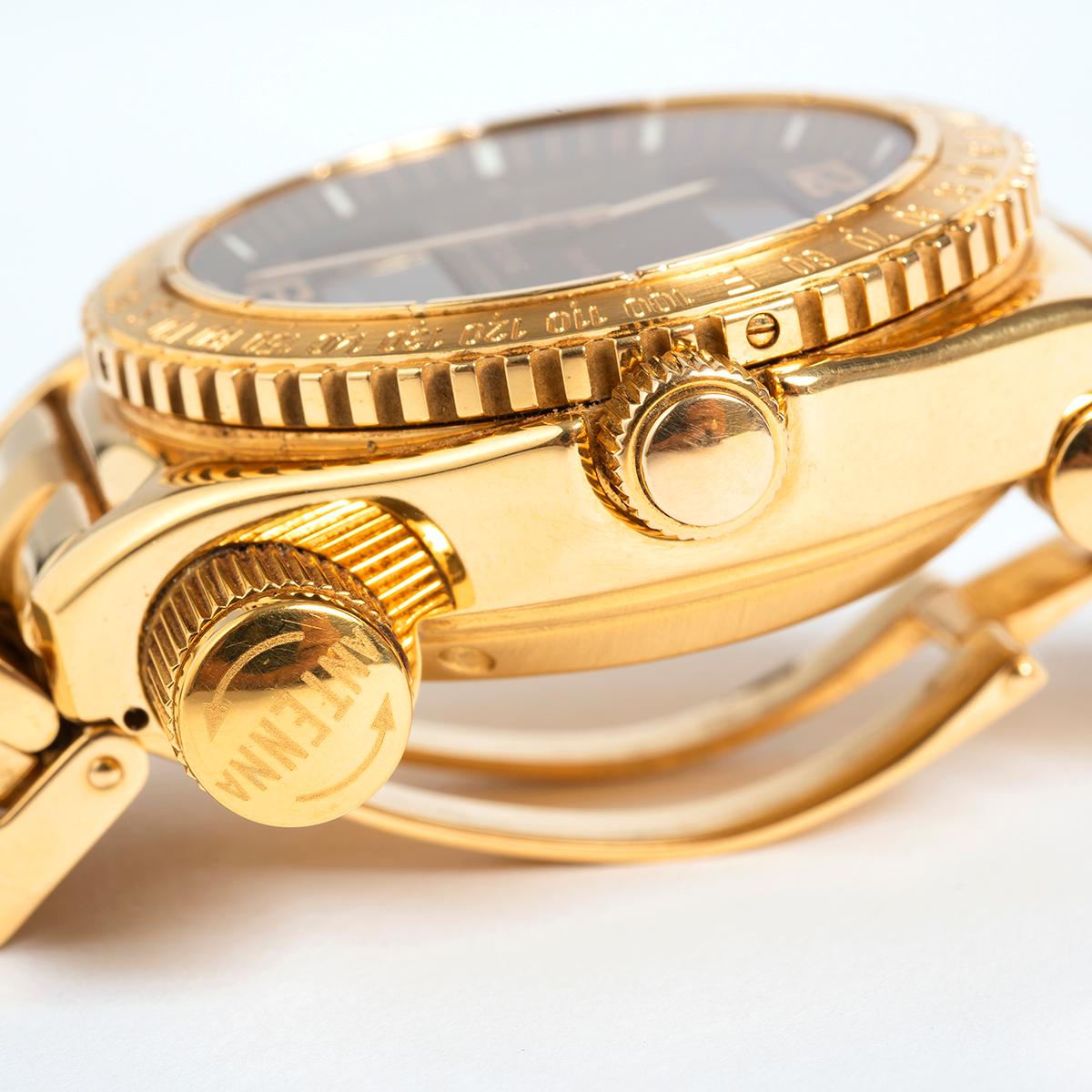 Breitling Emergency Wristwatch Ref K76321, 43mm Case, 18K Yellow Gold, Full Set For Sale 4
