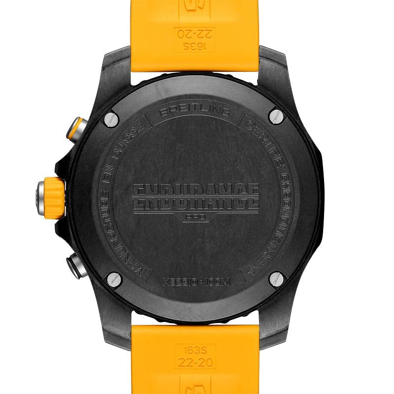 Breitlight® - Black - Yellow 
Designed to be both a lightweight watch for athletes and a casual, everyday sports chronograph, the Endurance Pro perfectly blends high precision & innovative technology with a vibrant & colorful design. It is the