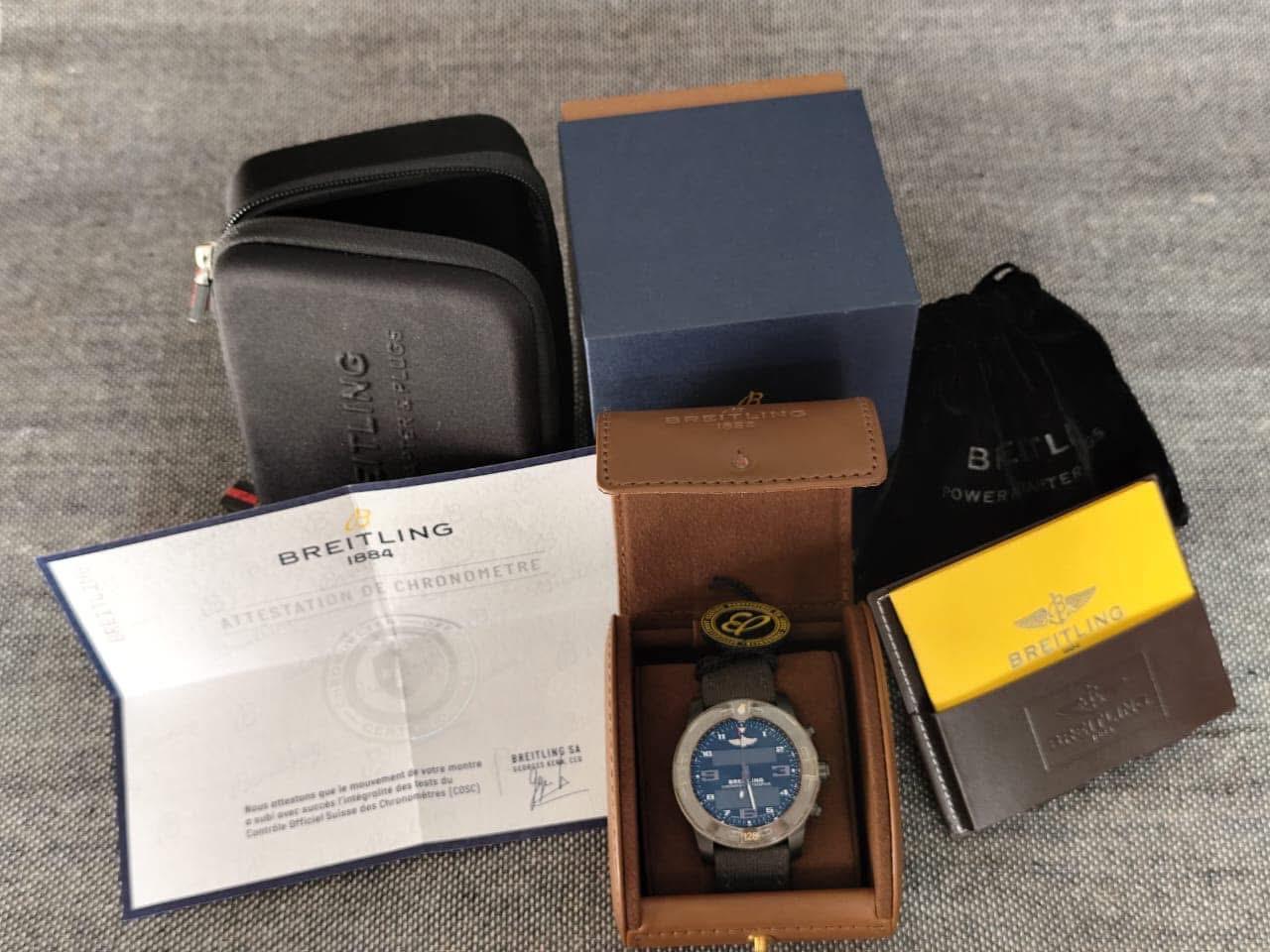 Breitling Exospace B55 Connected Black Titanium Chronograph Armband Textile For Sale 7