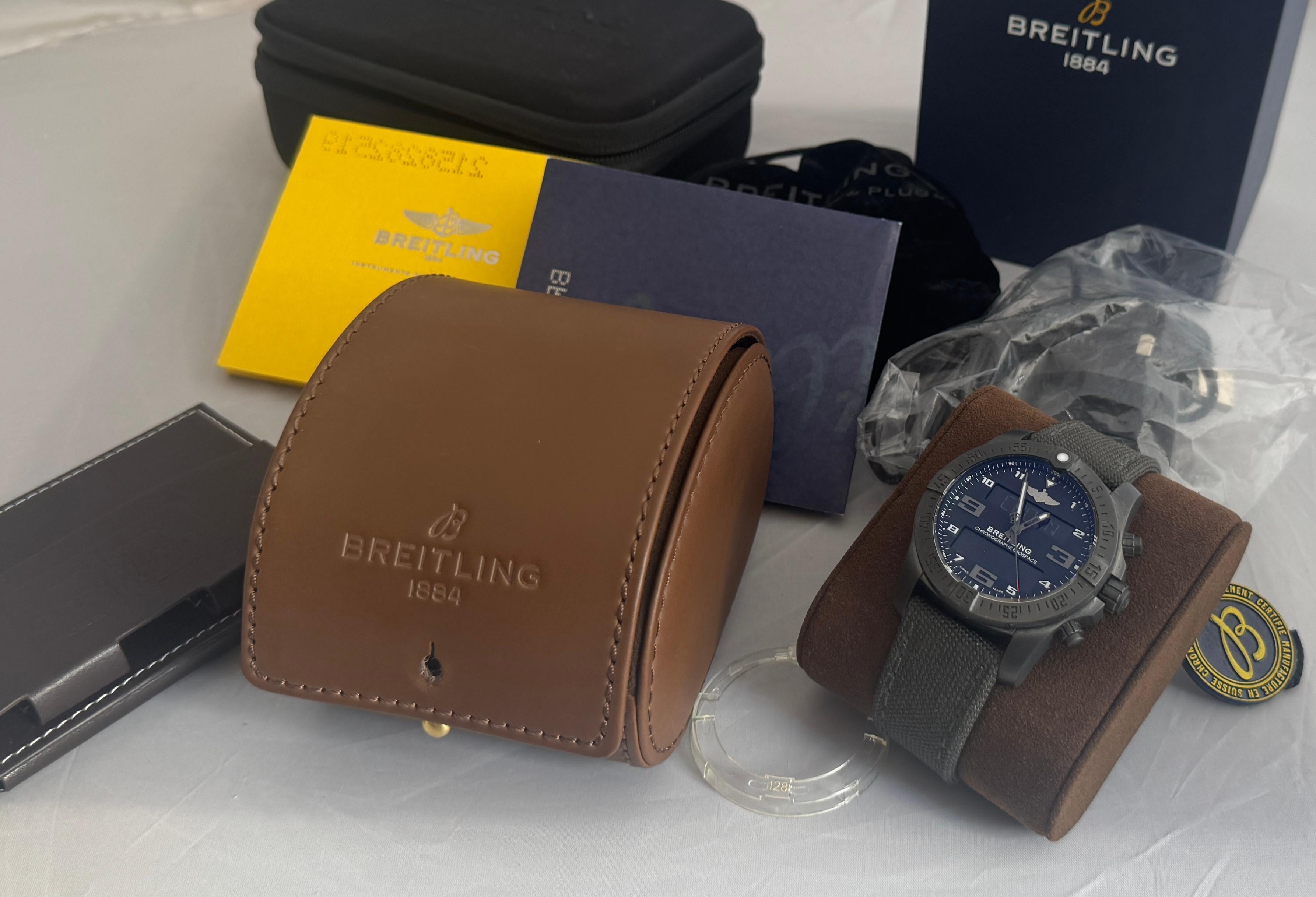 Breitling Exospace B55 Connected Black Titanium Chronograph Armband Textile For Sale 11
