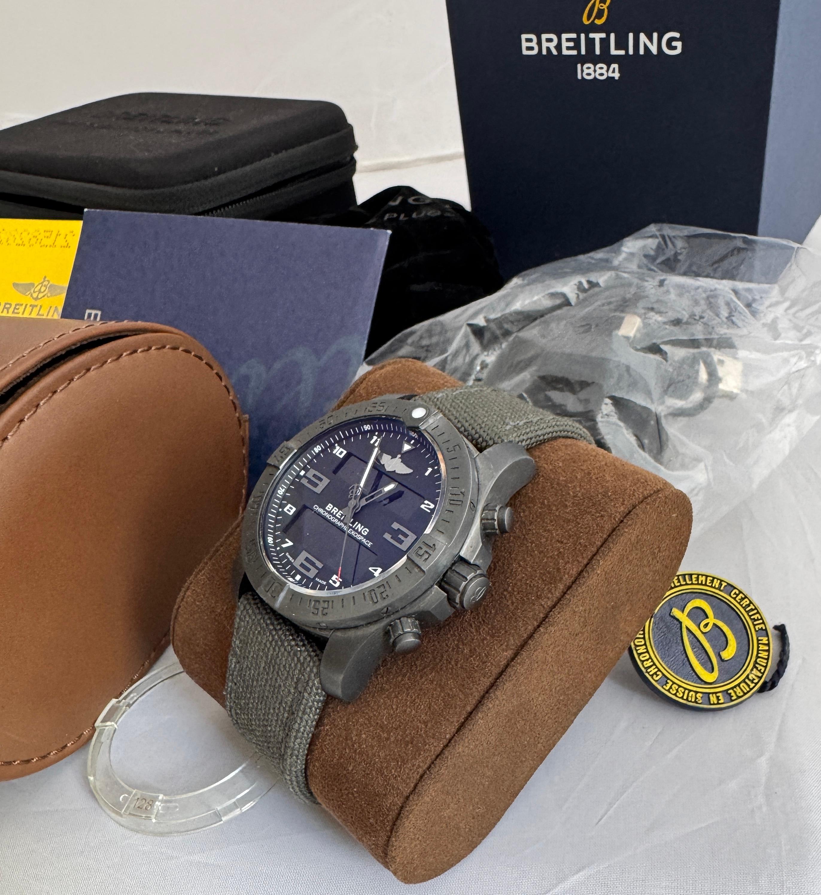 Breitling Exospace B55 Connected Black Titanium Chronograph Armband Textile For Sale 12