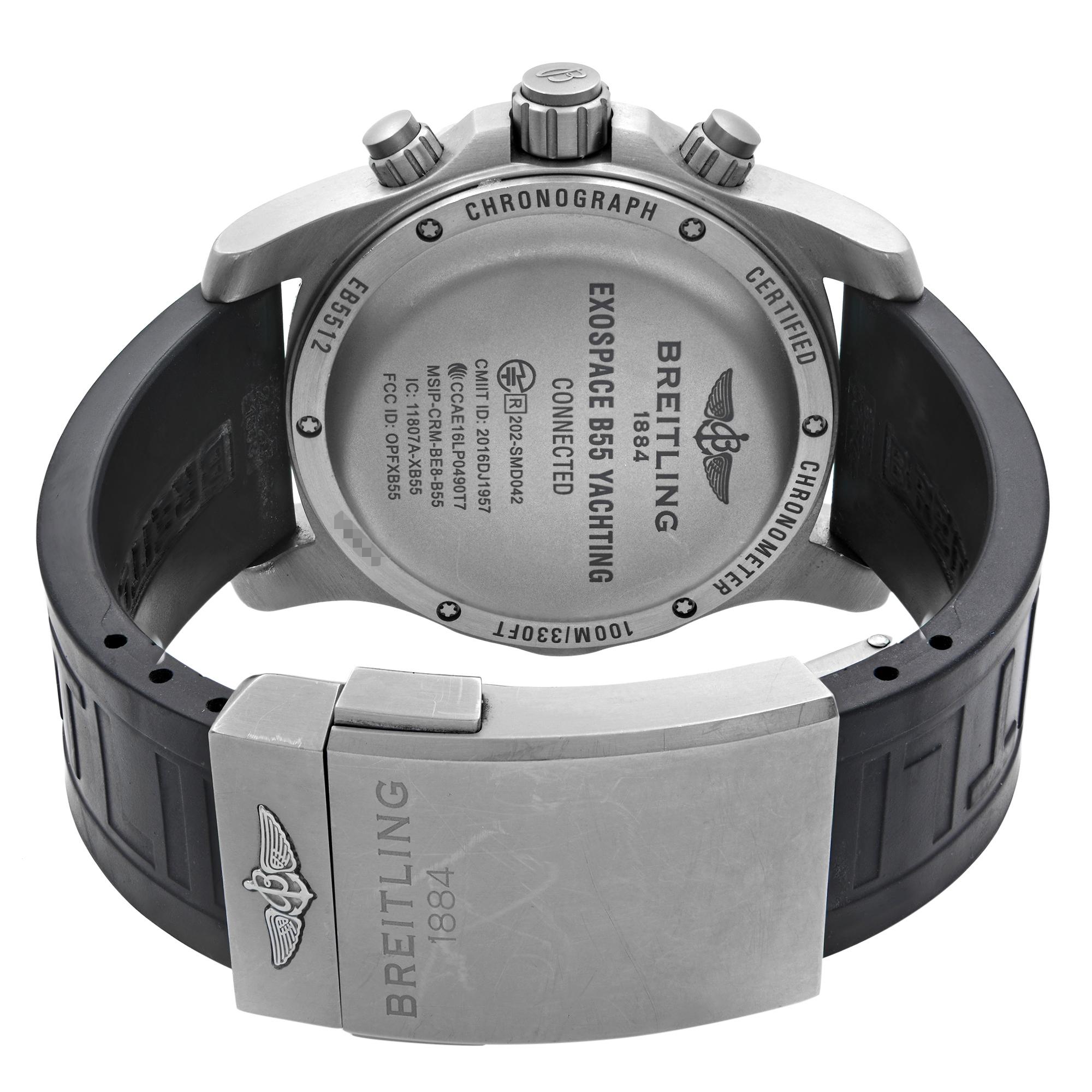 Breitling Exospace B55 Yachting Titanium Carbon Fiber Dial EB551222/BG45-155S In Good Condition In New York, NY