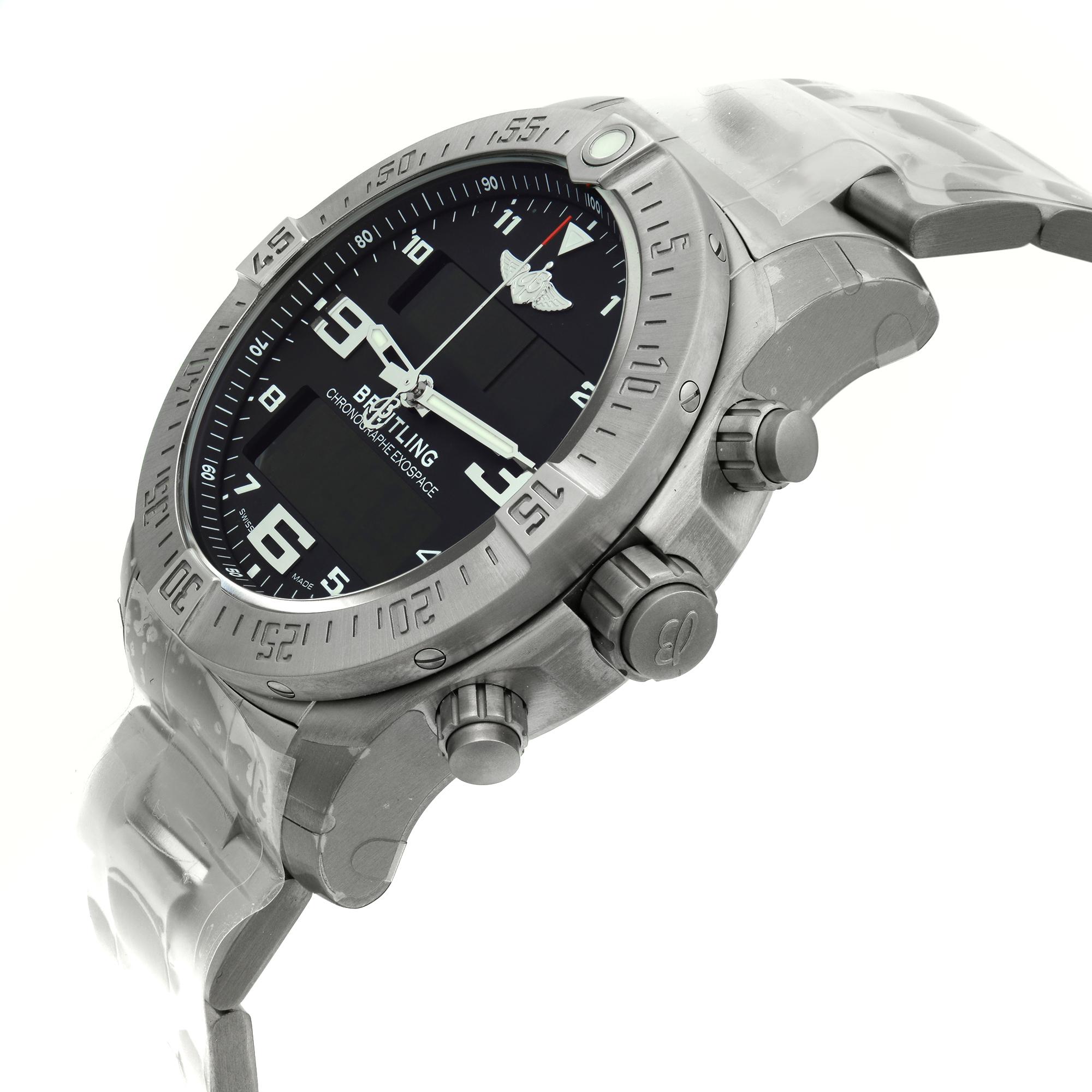 Men's Breitling Exospace Titanium Analog/Digital Quartz Watch EB5510H1/BE79-181E