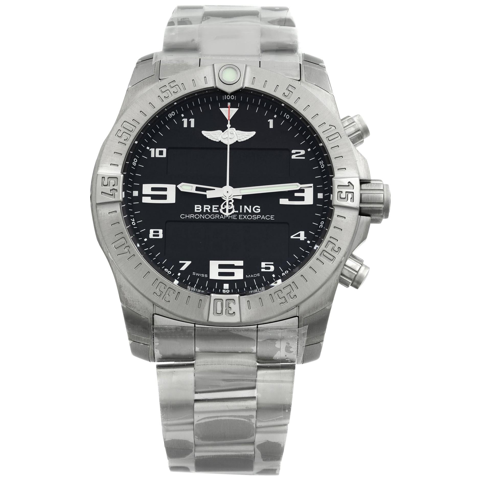 Breitling Exospace Titanium Analog/Digital Quartz Watch EB5510H1/BE79-181E