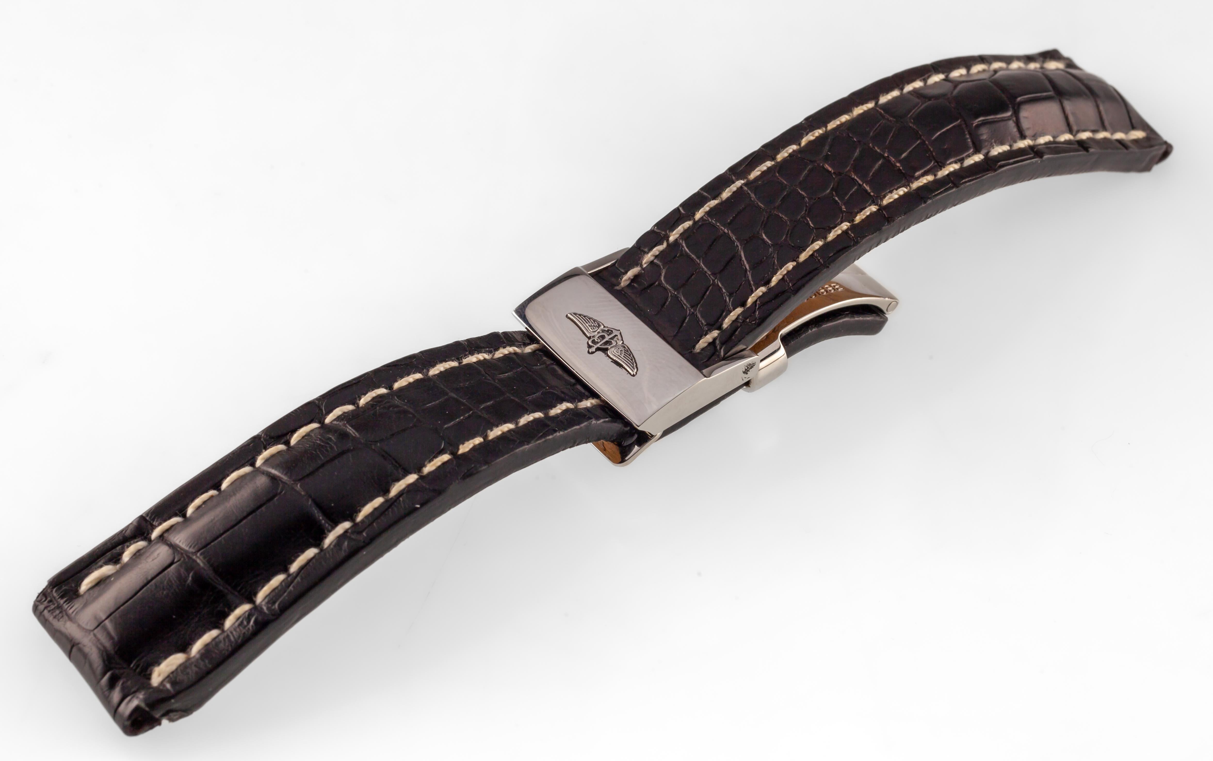 Breitling für Bentley Mark VI Chronograph Moonphase SS Uhr Extraband P19362 im Angebot 2