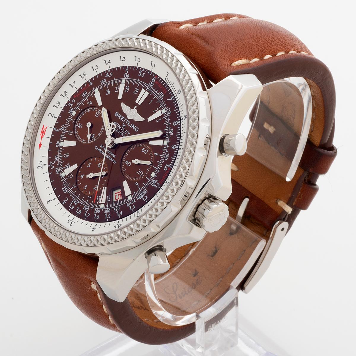 Breitling for Bentley Motors, ref A25362, Havana brown dial, complete set, 2003 In Excellent Condition In Canterbury, England