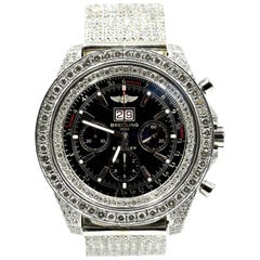 Breitling for Bentley stainless steel Diamond Custom automatic Wristwatch 