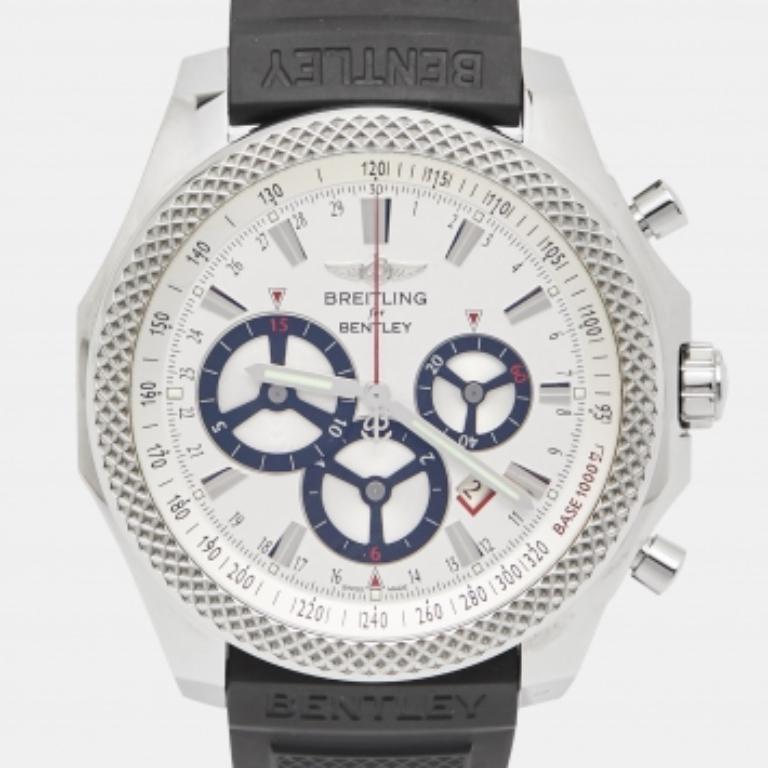Breitling for Bentley Orologio da polso da uomo in acciaio e gomma Barnato Racing A25366 49 mm in vendita 4