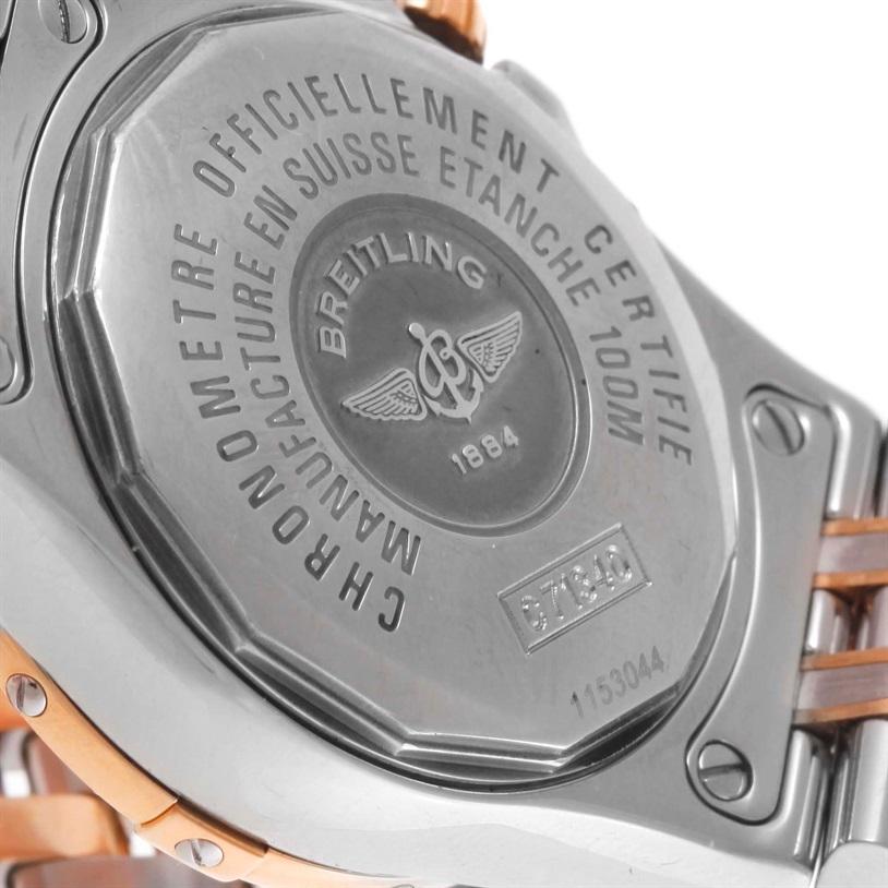 Breitling Galactic 30 Ladies Steel 18 Karat Rose Gold Diamond Watch C71340 7