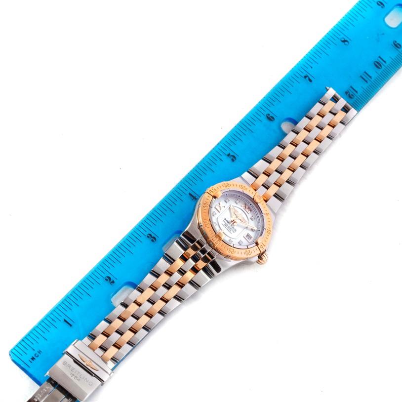 Breitling Galactic 30 Ladies Steel 18 Karat Rose Gold Diamond Watch C71340 8