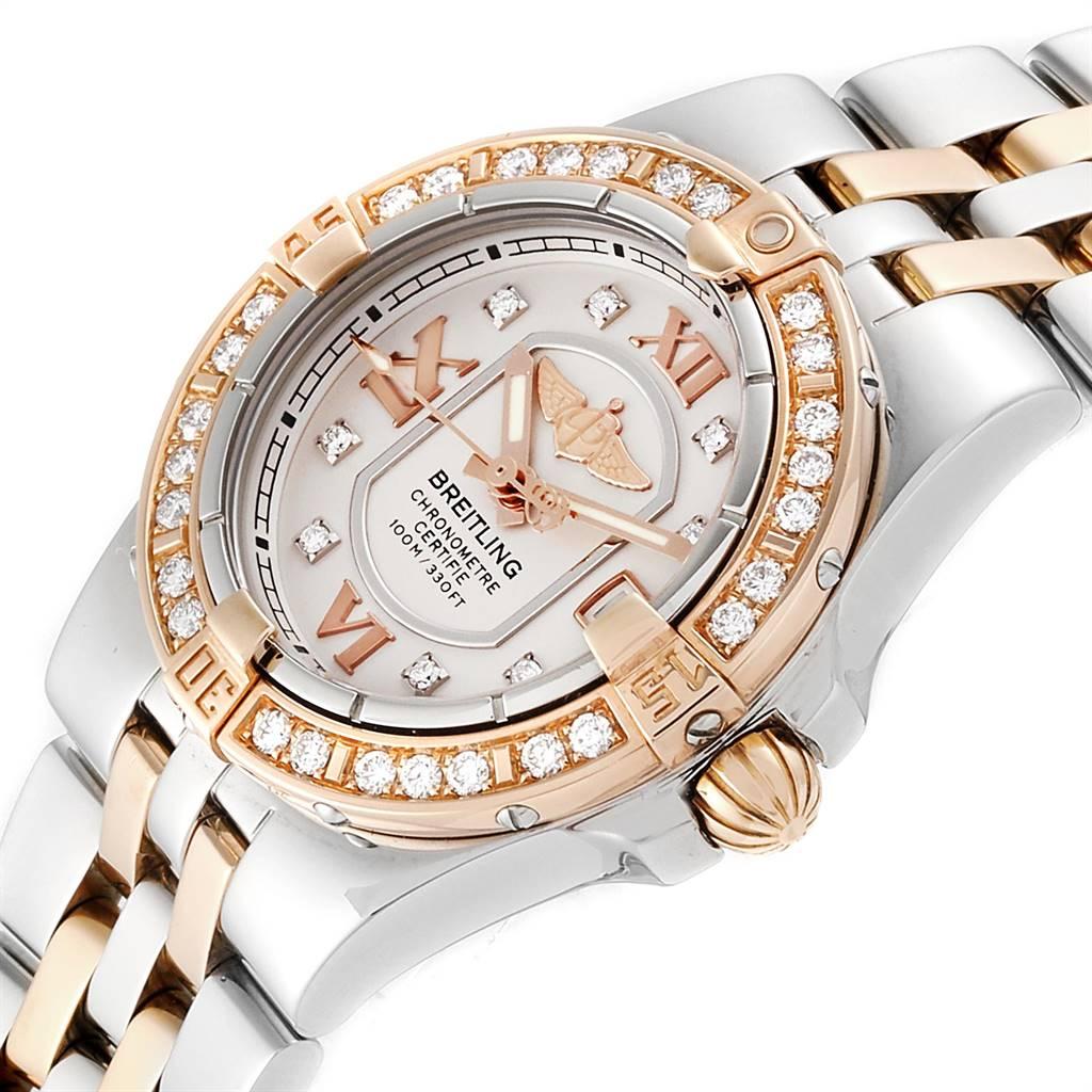 Women's Breitling Galactic 30 Steel Rose Gold Diamond Women’s Watch C71340