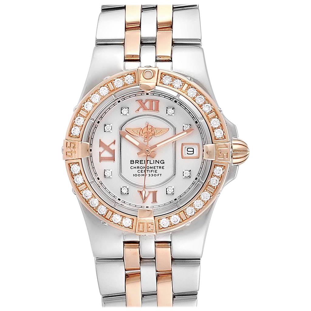 Breitling Galactic 30 Steel Rose Gold Diamond Women’s Watch C71340