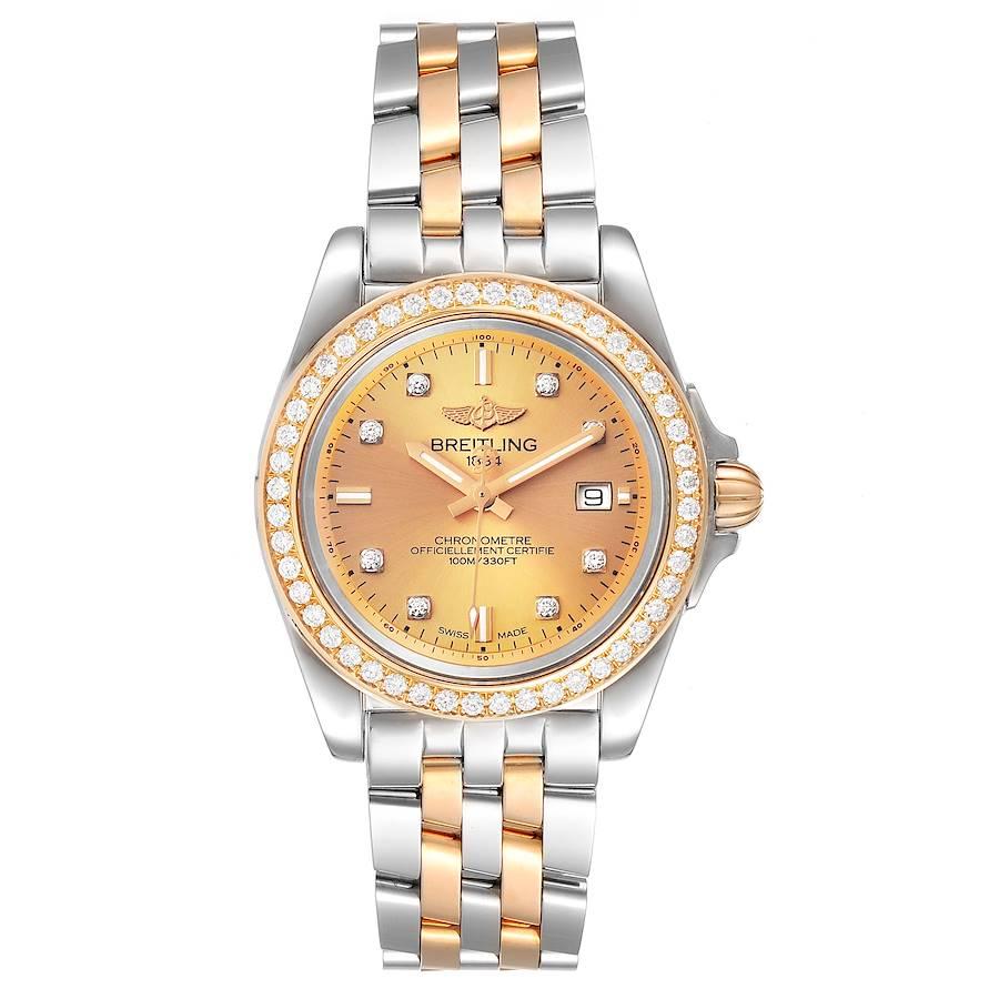 Breitling Galactic 32 Steel Rose Gold Diamond Womens Watch C71330