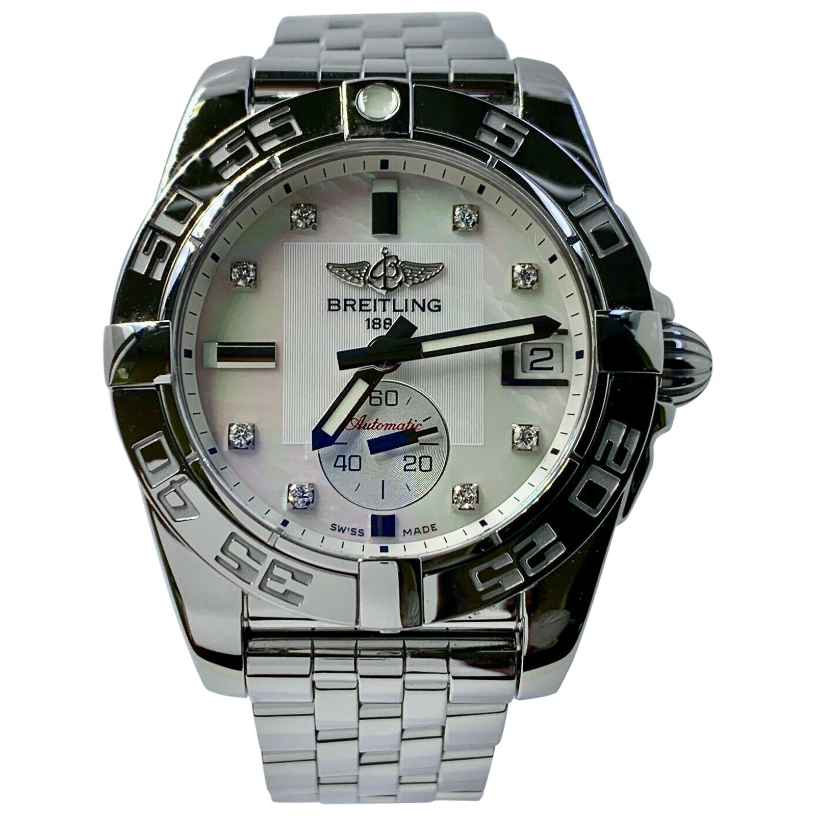 Breitling Galactic A45320, Brown Dial, Certified and Warranty For Sale