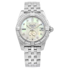 Breitling Galactic 36 Automatic Steel Pearl Diamond Ladies Watch A37330531A1A1