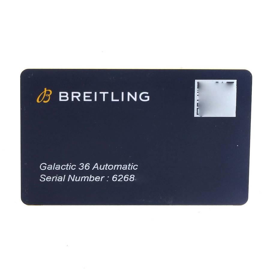 Breitling Galactic 36 MOP Dial Diamond Steel Ladies Watch A37330 Unworn For Sale 2