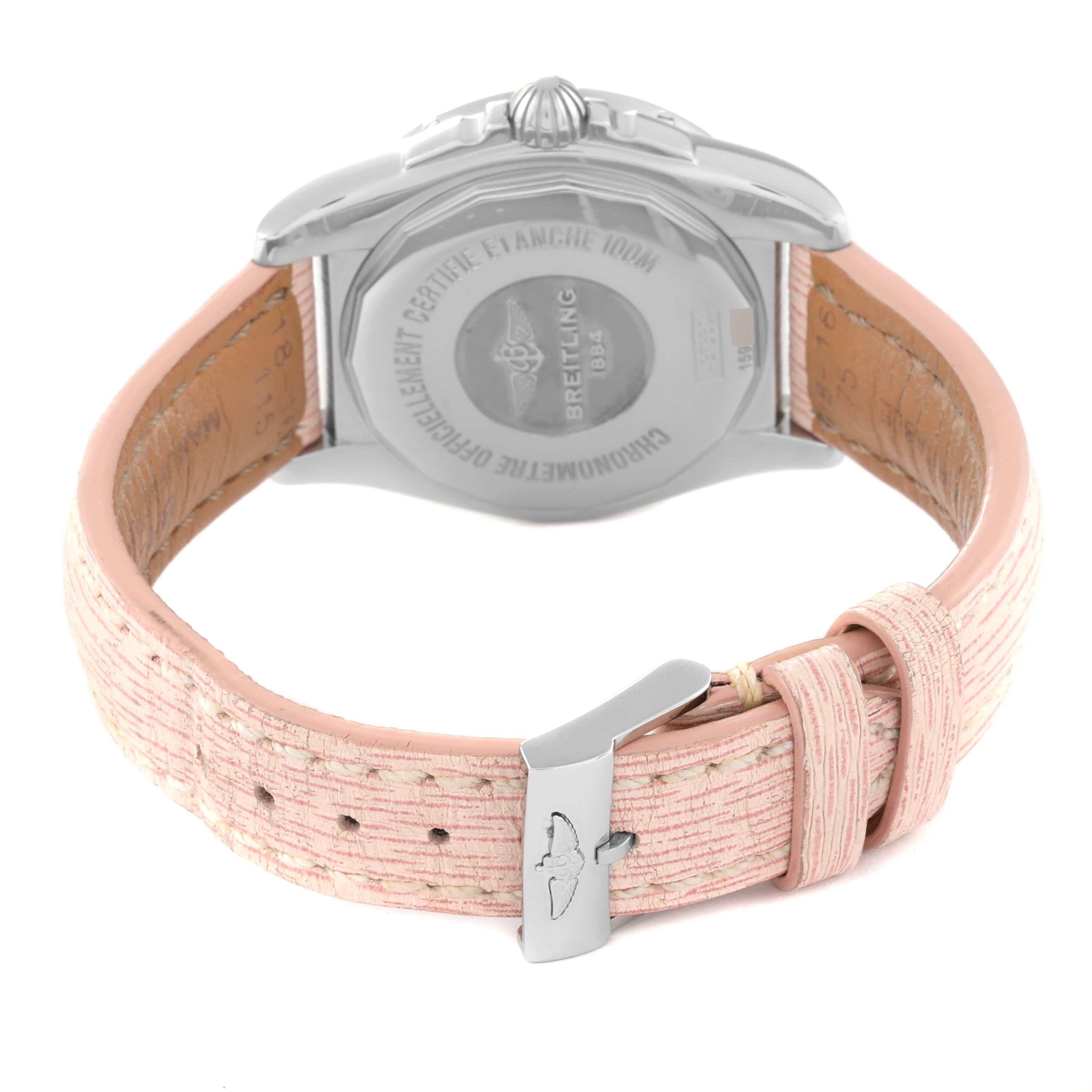 Breitling Galactic 36 Mother Of Pearl Dial Diamond Steel Ladies Watch 1