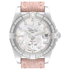 Breitling Galactic 36 Mother Of Pearl Dial Diamond Steel Ladies Watch