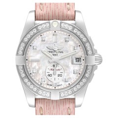 Breitling Galactic 36 Mother Of Pearl Dial Diamond Steel Ladies Watch 