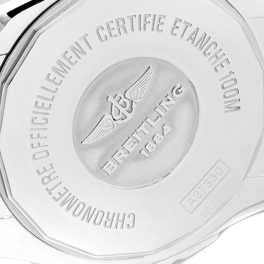 Women's Breitling Galactic 36 Mother of Pearl Diamond Steel Ladies Watch A37330 Box Card For Sale