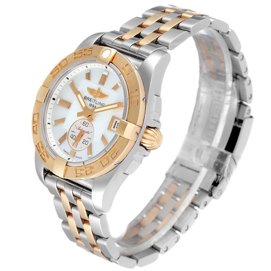 Breitling Galactic 36 Edelstahl Roségold MOP Zifferblattuhr C37330 Ungetragen Herren im Angebot