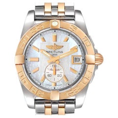 Breitling Galactic 36 Stainless Steel Rose Gold MOP Dial Watch C37330 Unworn