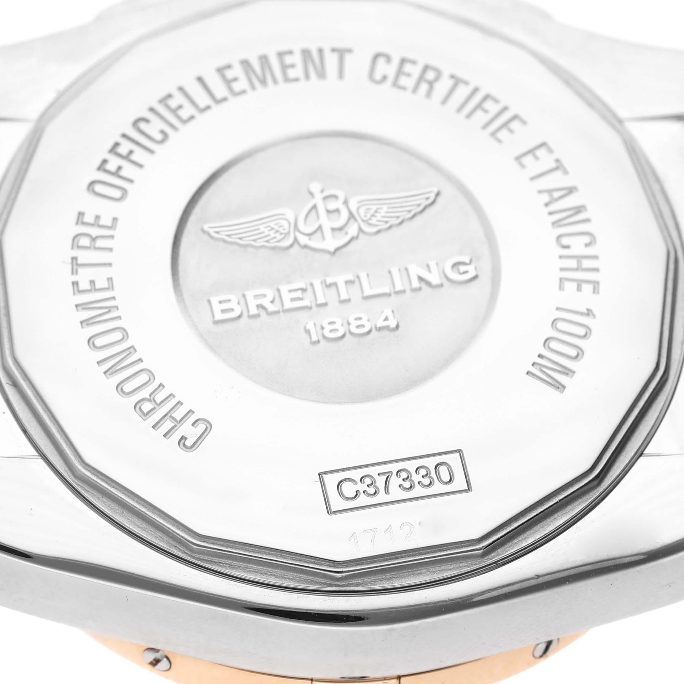 Breitling Galactic 36 Stainless Steel Rose Gold Mother of Pearl Dial Mens Watch 3
