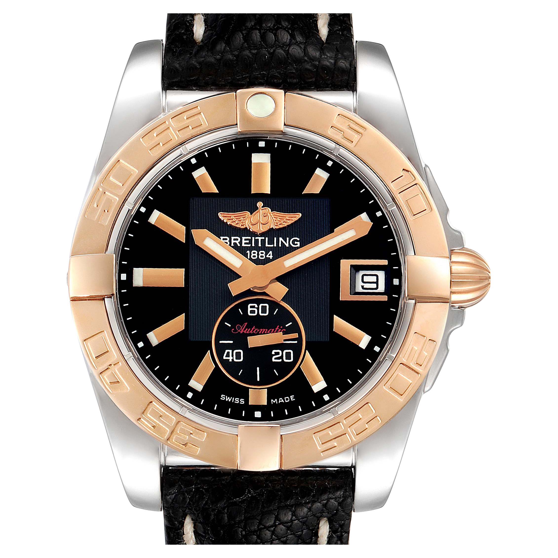 Breitling Galactic 36 Stainless Steel Rose Gold Watch C37330 For Sale