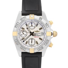 Automatik-Herrenuhr B13358, Galactic Chronograph, Stahl, weißes Zifferblatt