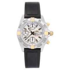 Breitling Galactic Chronograph Steel White Dial Automatic Mens Watch B13358