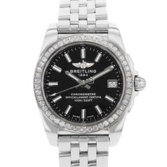 Breitling Galactic Black Dial Steel Quartz Ladies Watch A7433053/BE08-376A